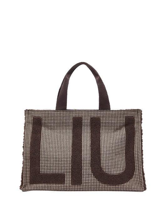 LIU JO SOFT1 Borsa Tote Grande In Tessuto Check Liu Jo - T.Moro T.MORO