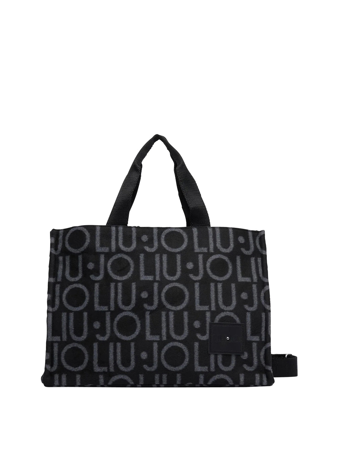 LIU JO SOFT1 Borsa Tote Grande Jacquard Liu Jo - Nero BLACK