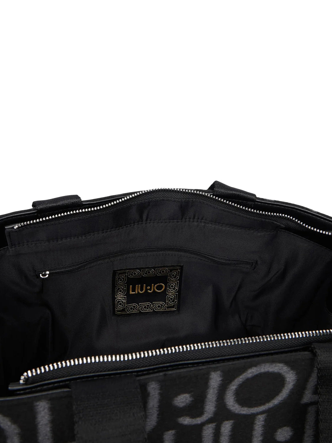 LIU JO SOFT1 Borsa Tote Grande Jacquard Liu Jo - Nero BLACK