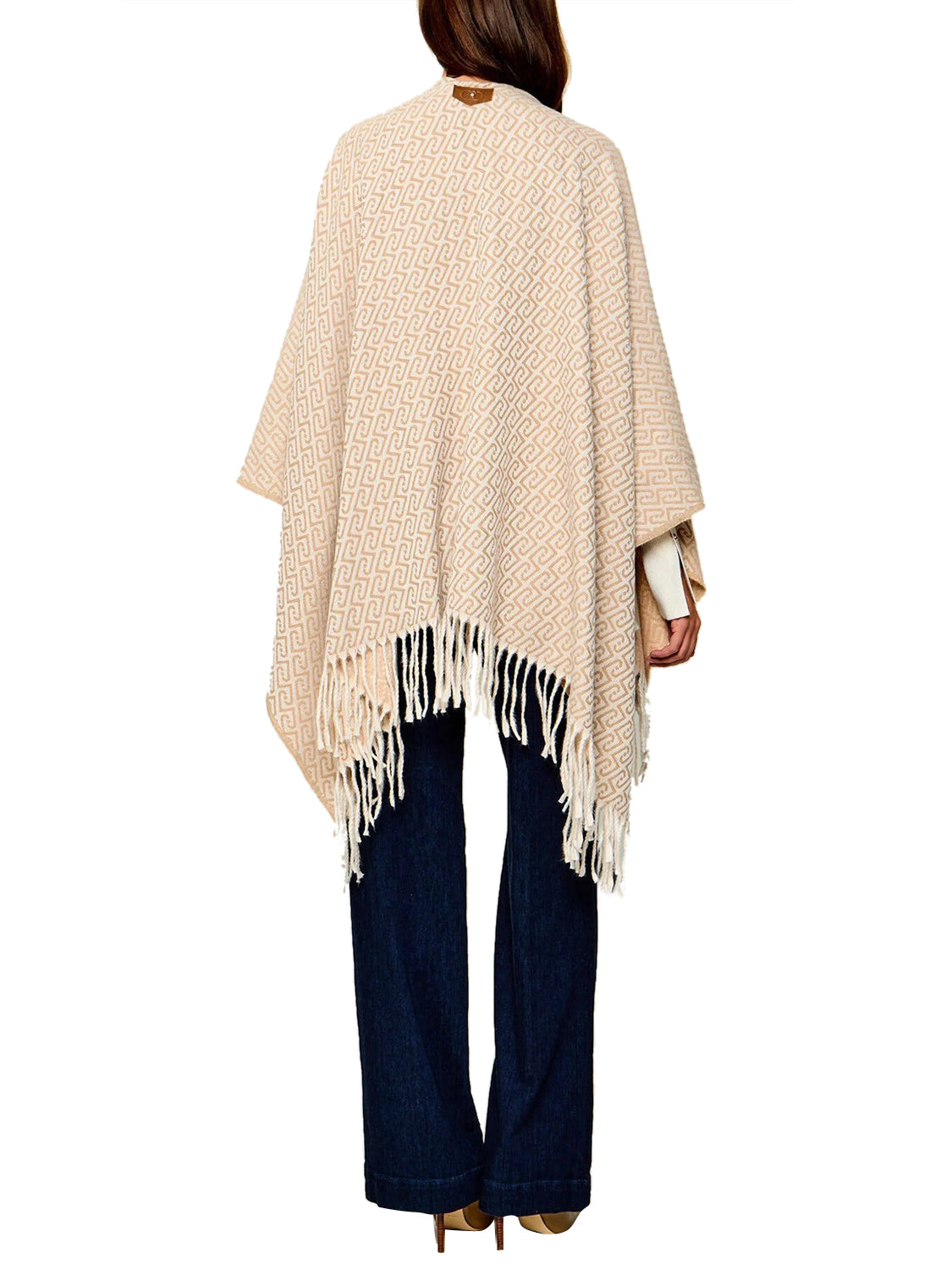 LIU JO SOFT1 Poncho Monogram Liu Jo - Burro BURRO