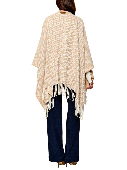 LIU JO SOFT1 Poncho Monogram Liu Jo - Burro BURRO