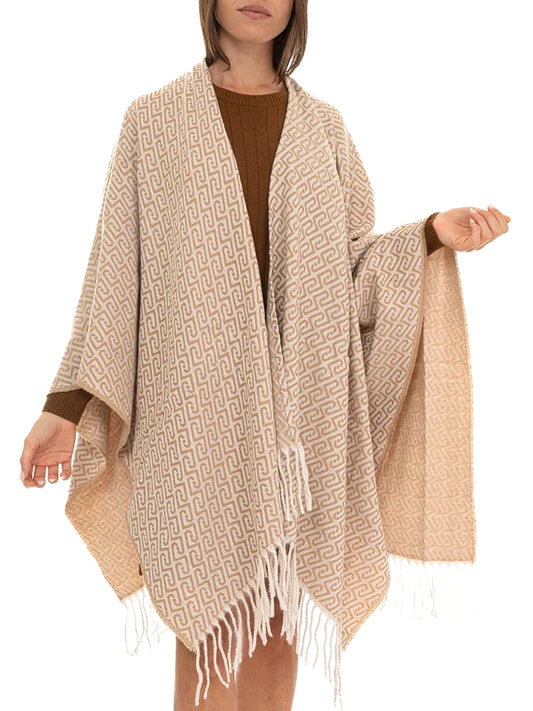 LIU JO SOFT1 Poncho Monogram Liu Jo - Burro BURRO