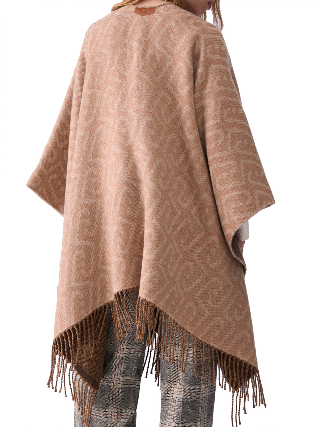 Liu Jo Poncho Jacquard Con Monogramma LiuJo - Cammello Cammello