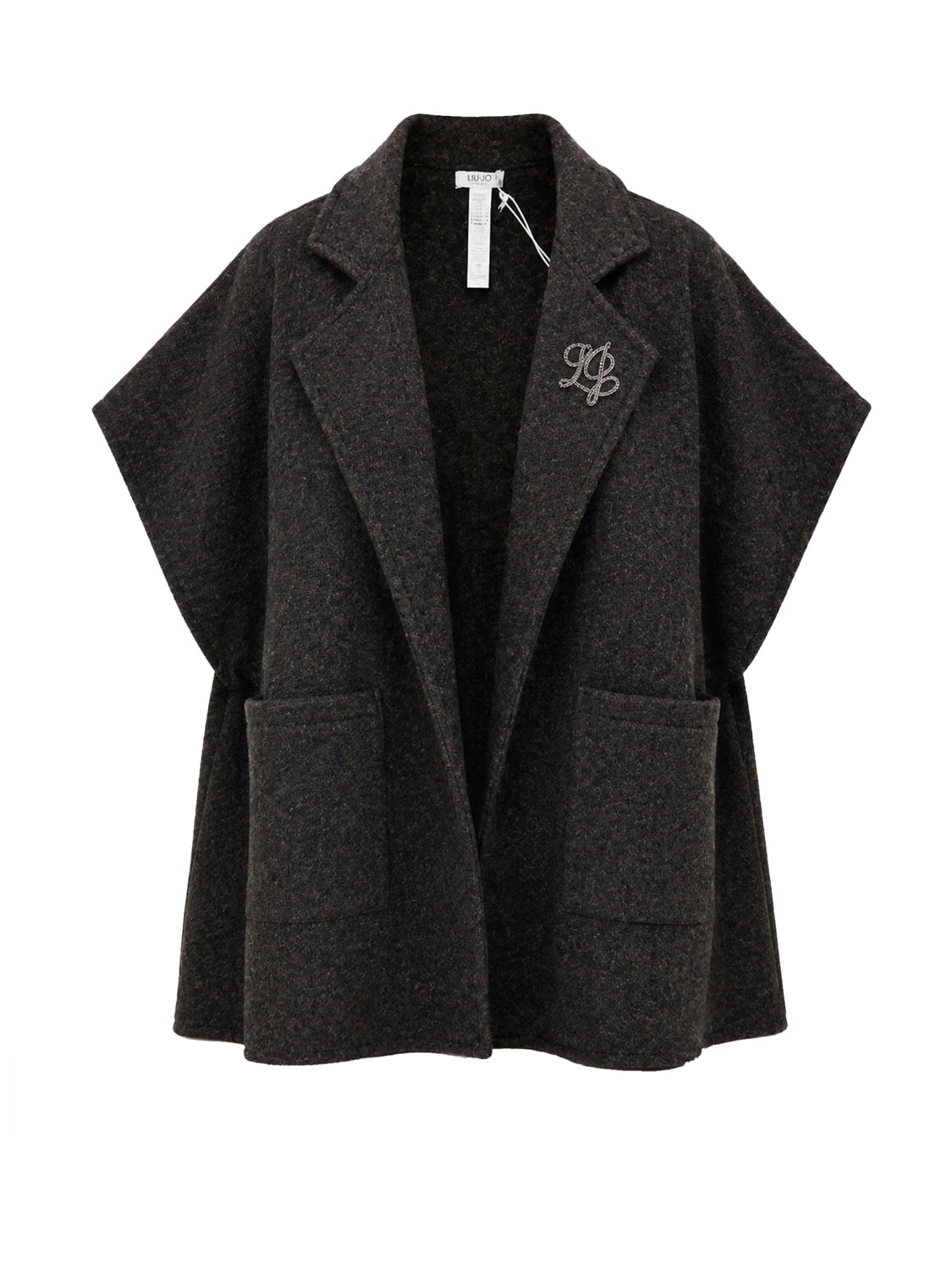 LIU JO SOFT1 Poncho Gilet Liu Jo - Marrone Chevron Nero/T.Moro