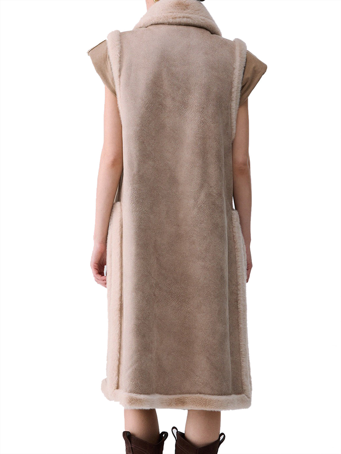 LIU JO SOFT1 Poncho GiletIn Montone Liu Jo - Burro BURRO