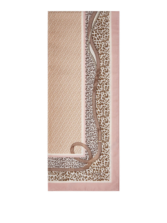 LIU JO SOFT1 Sciarpa Animalier Con Cinturini Liu Jo - Rosa Cameo Cameo Rose