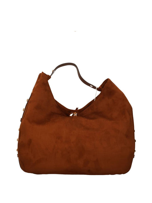 LIUJO ACCESSORI1 Liu Jo Borsa A Mano Hobo Grande Con Borchie Marrone Tabacco