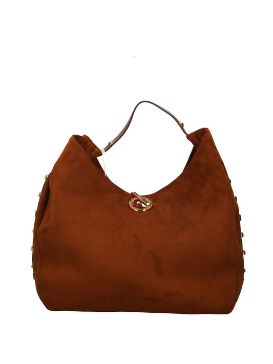 LIUJO ACCESSORI1 Liu Jo Borsa A Mano Hobo Grande Con Borchie Marrone Tabacco