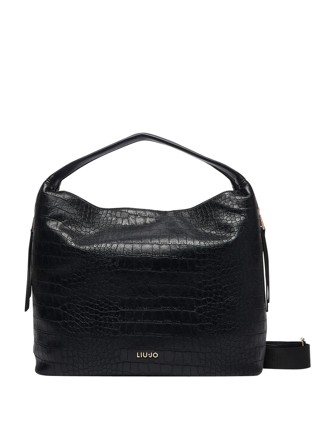 LIUJO ACCESSORI1 Liu Jo Borsa A Mano Effetto Cocco Nero BLACK