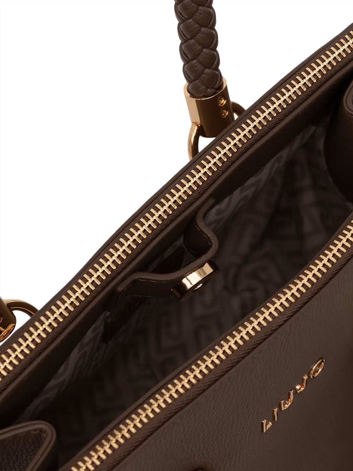 LIUJO ACCESSORI1 Liu Jo Borsa A Tracolla Logo Frontale Dark Mocha Dark Mocha