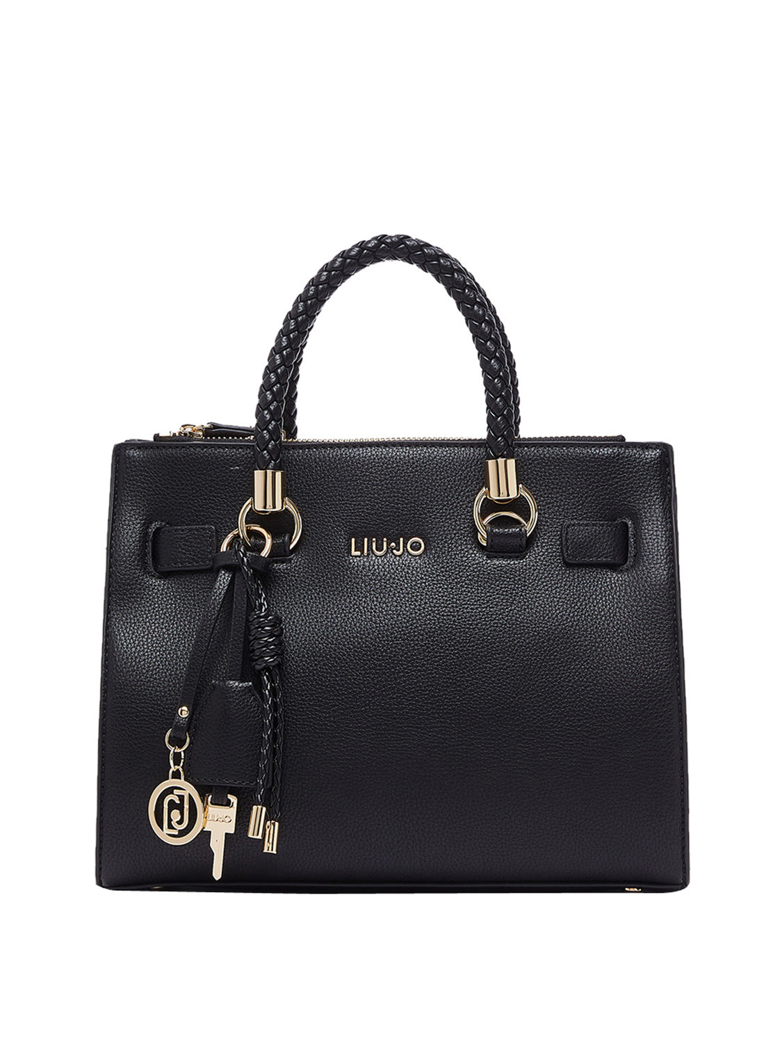 LIUJO ACCESSORI1 Liu Jo Borsa A Tracolla Logo Frontale Nero BLACK
