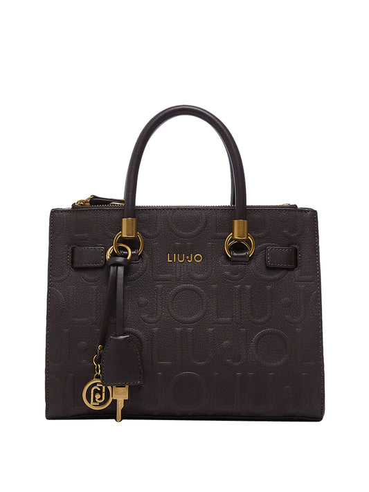 LIUJO ACCESSORI1 Liu Jo Borsa A Tracolla Logo Frontale Marrone Deep Brown