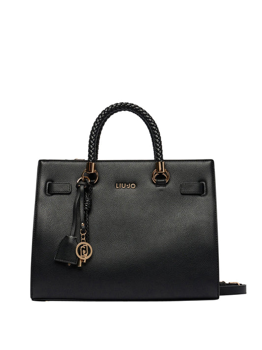 LIUJO ACCESSORI1 Liu Jo Borsa A Mano Charm Logato Nero BLACK