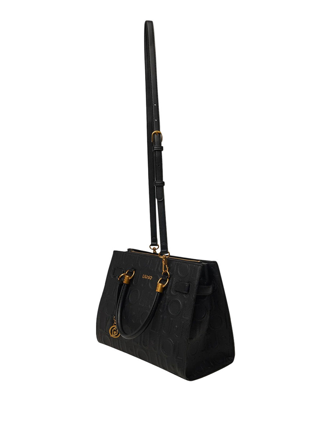 LIUJO ACCESSORI1 Liu Jo Borsa A Mano Logo Frontale Nero BLACK