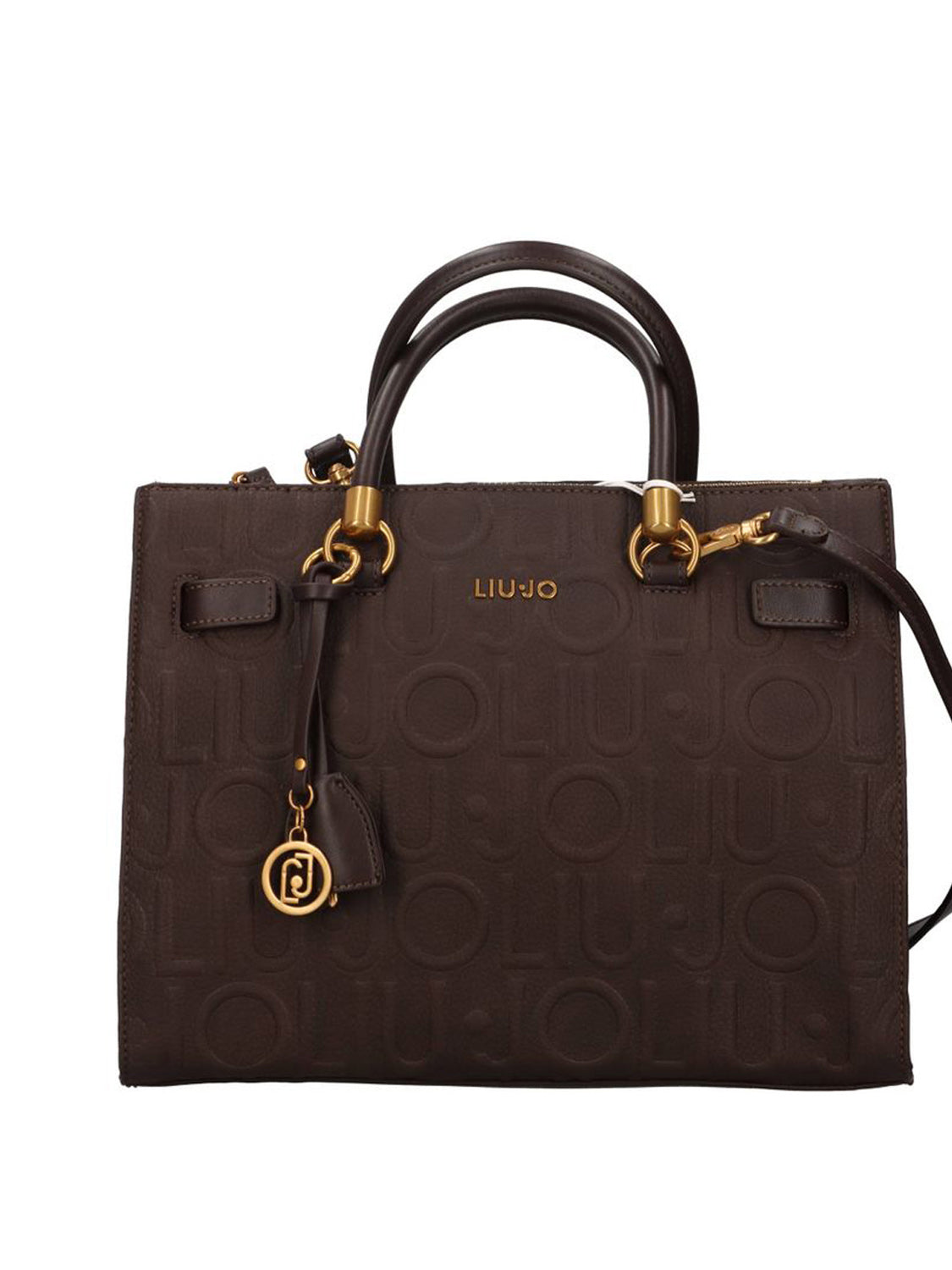 LIUJO ACCESSORI1 Liu Jo Borsa A Mano Logo Frontale Marrone Deep Brown