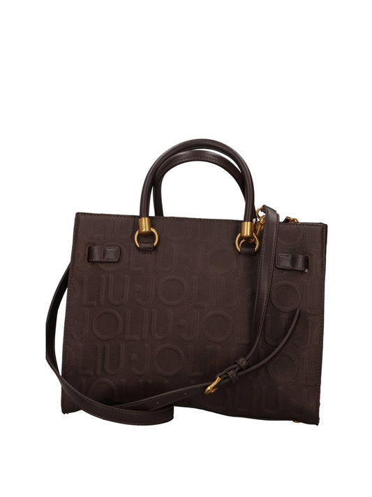 LIUJO ACCESSORI1 Liu Jo Borsa A Mano Logo Frontale Marrone Deep Brown