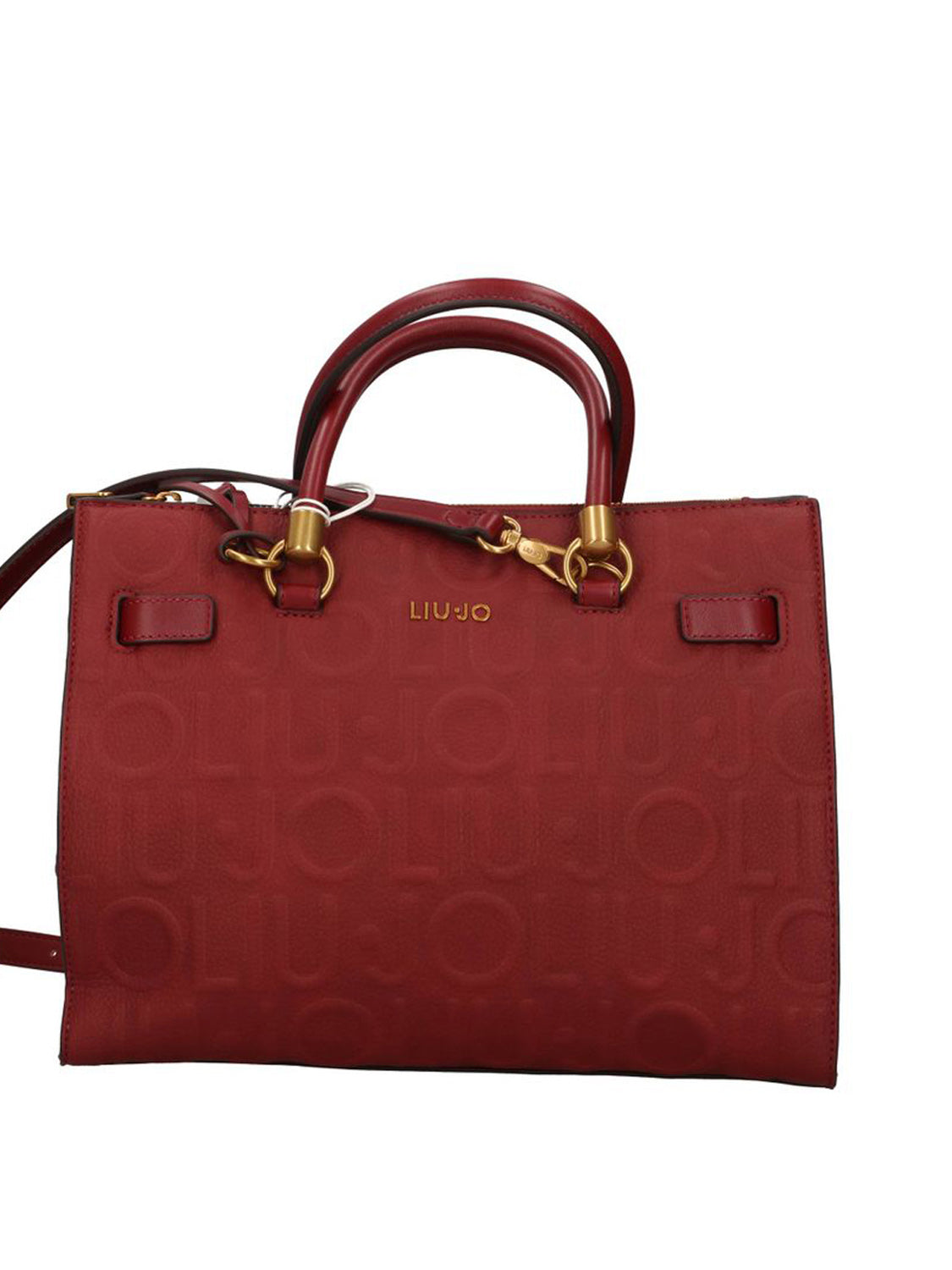 LIUJO ACCESSORI1 Liu Jo Borsa A Mano Logo Frontale Bordeaux Deep Bordeaux