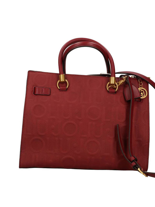 LIUJO ACCESSORI1 Liu Jo Borsa A Mano Logo Frontale Bordeaux Deep Bordeaux