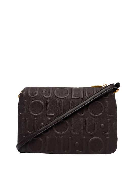 LIUJO ACCESSORI1 Borsa A Tracolla Logo Piccola Liu Jo - Marrone Scuro Deep Brown
