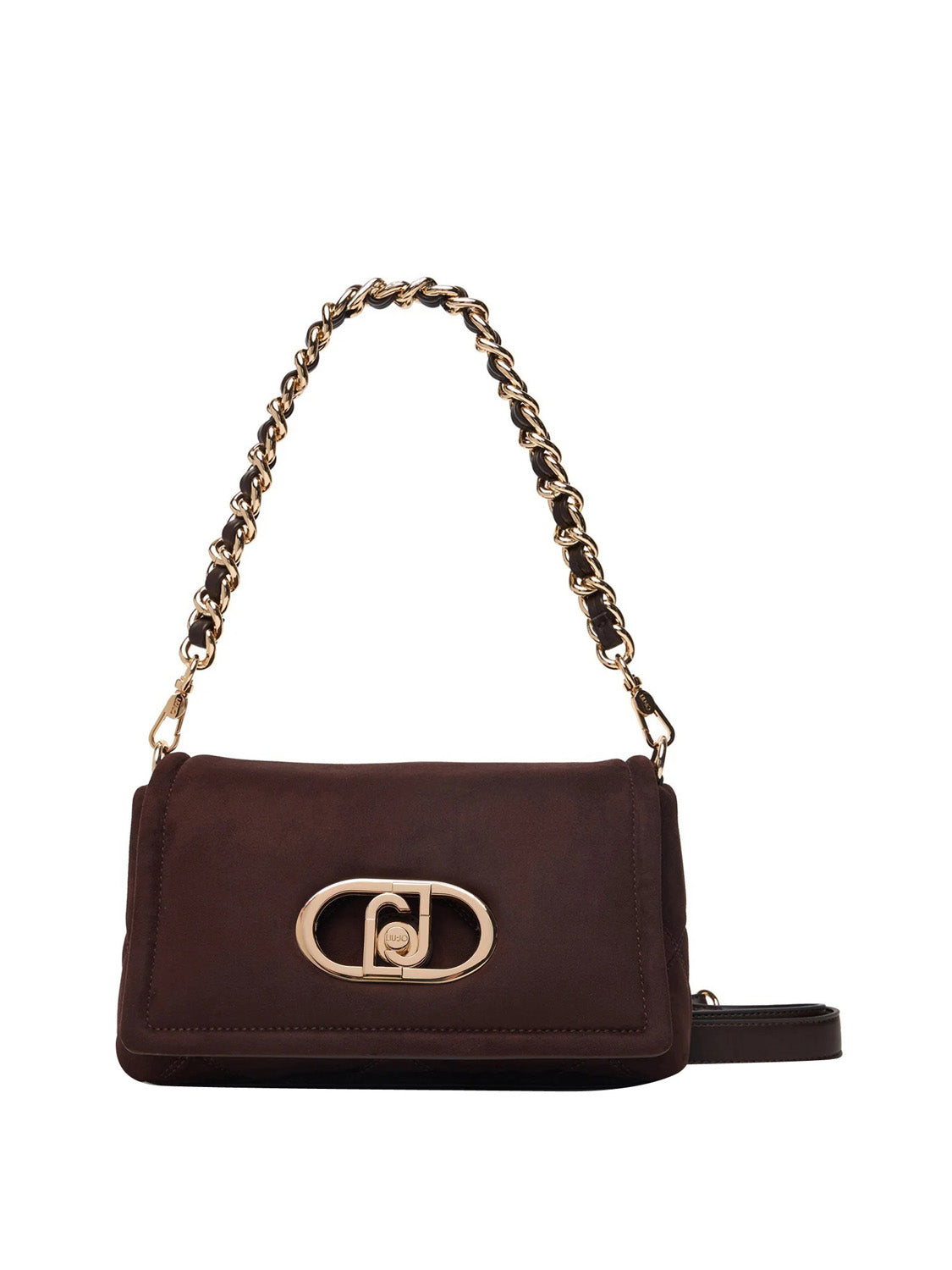 LIUJO ACCESSORI1 Borsa LaPuffy In Ecosuede Medium Liu Jo - Marrone Scuro Deep Brown