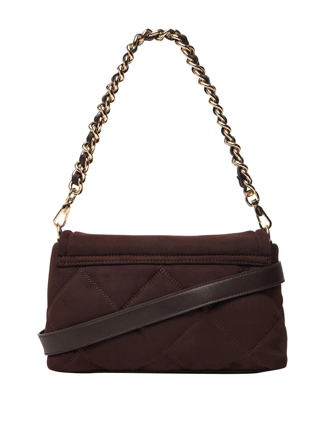 LIUJO ACCESSORI1 Borsa LaPuffy In Ecosuede Medium Liu Jo - Marrone Scuro Deep Brown
