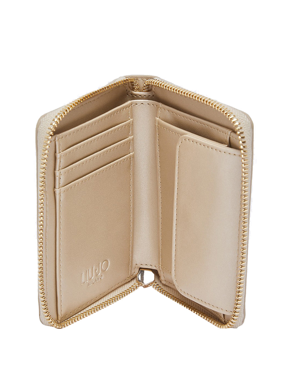 LIUJO ACCESSORI1 Liu Jo Portafoglio Logo Frontale Gold Light gold