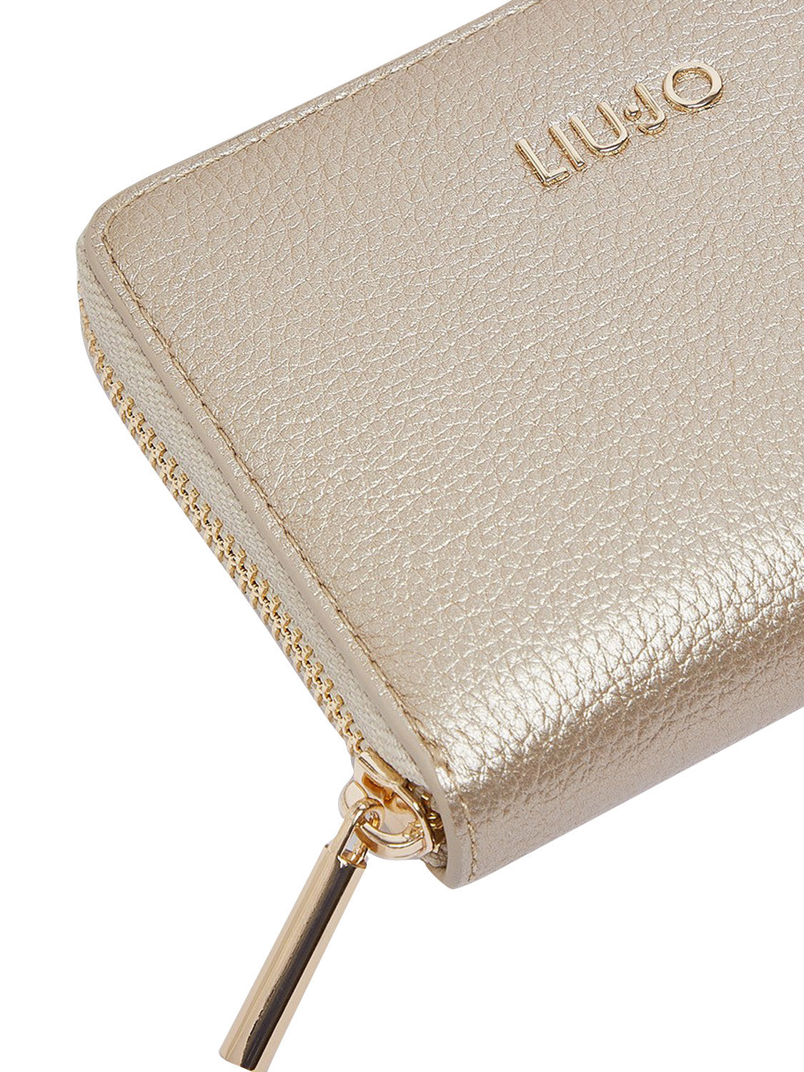LIUJO ACCESSORI1 Liu Jo Portafoglio Logo Frontale Gold Light gold
