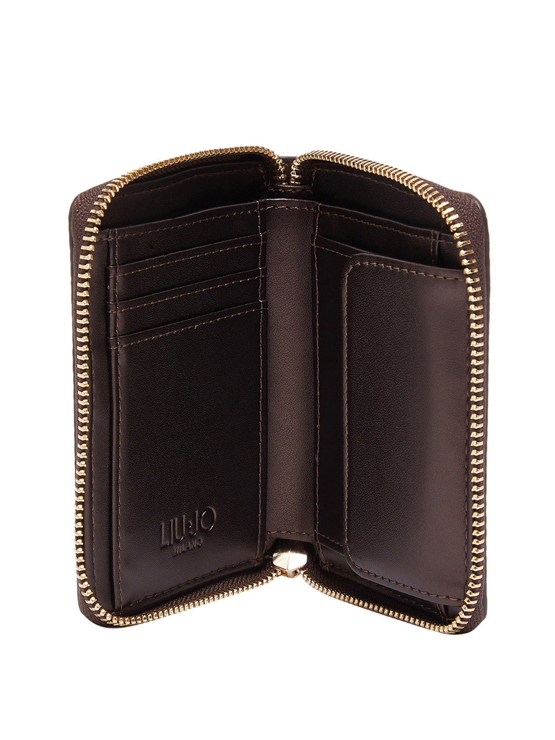 LIUJO ACCESSORI1 Liu Jo Portafoglio Logo Frontale Marrone T.Moro Met.