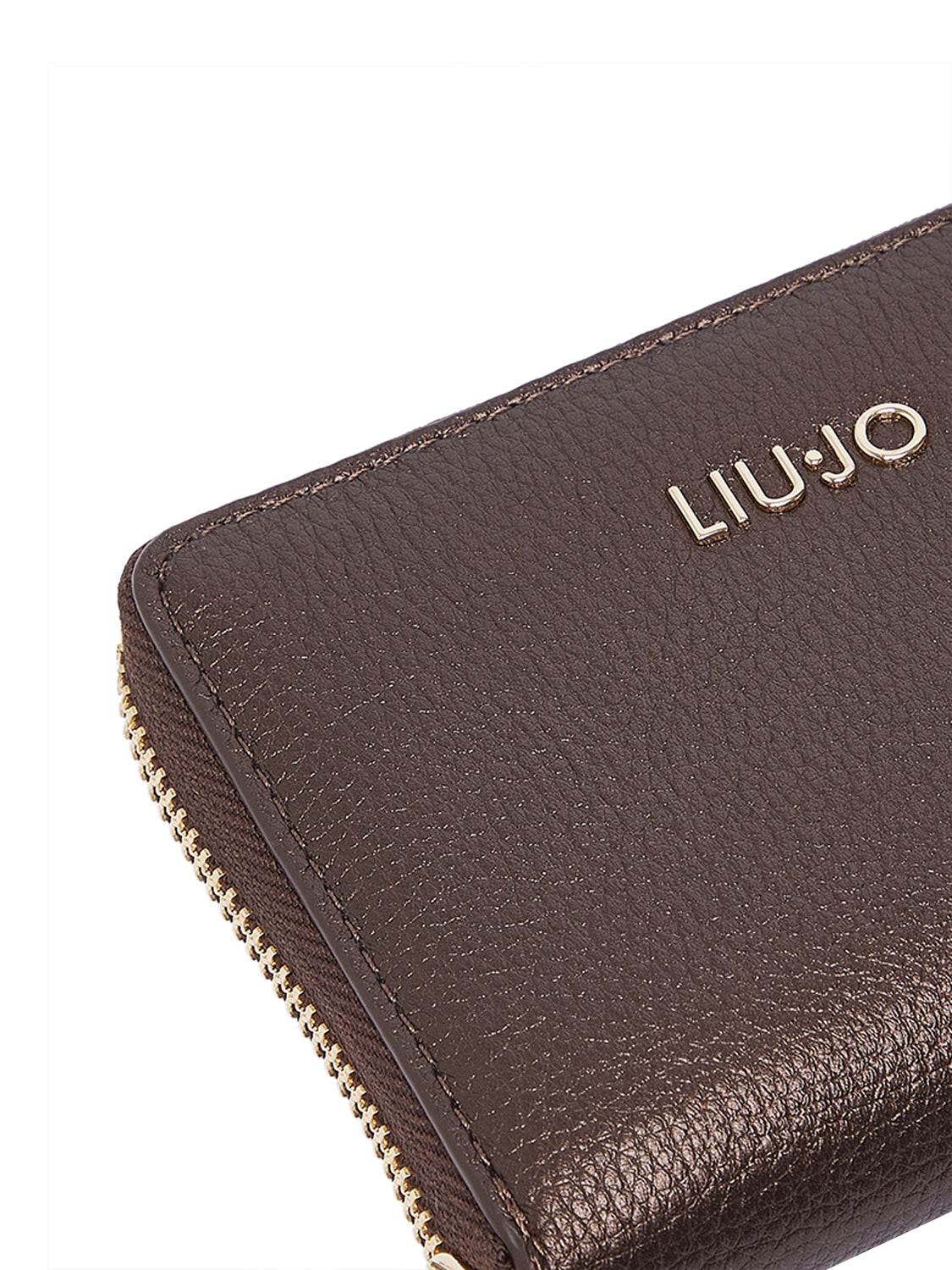 LIUJO ACCESSORI1 Liu Jo Portafoglio Logo Frontale Marrone T.Moro Met.