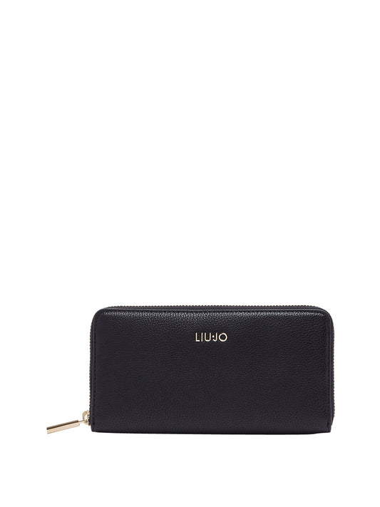 LIUJO ACCESSORI1 Liu Jo Portafoglio Logo Frontale Nero BLACK