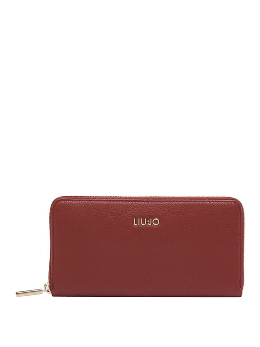LIUJO ACCESSORI1 Liu Jo Portafoglio Logo Frontale Rosso Brick Red