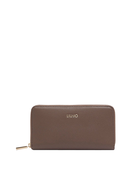 LIUJO ACCESSORI1 Liu Jo Portafoglio Logo Frontale Dark Mocha Dark Mocha