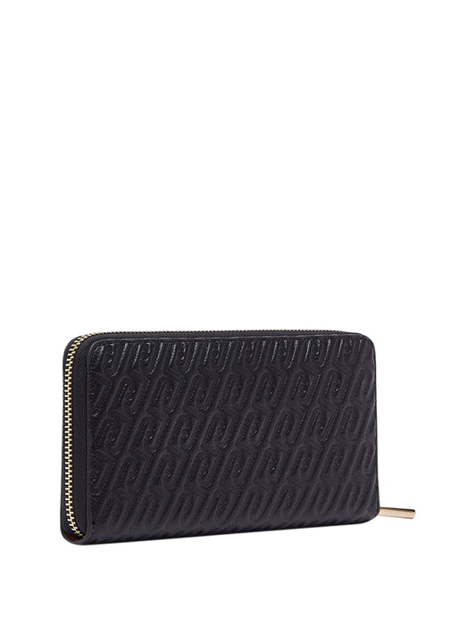 LIUJO ACCESSORI1 Portafoglio Grande Monogram Debossed Liu Jo - Nero BLACK