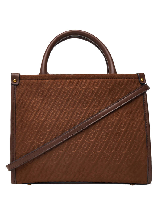 Liu Jo Borsa A Mano Ridhi S Tote Con Stampa Monogram Liu Jo - Tabacco Tabacco