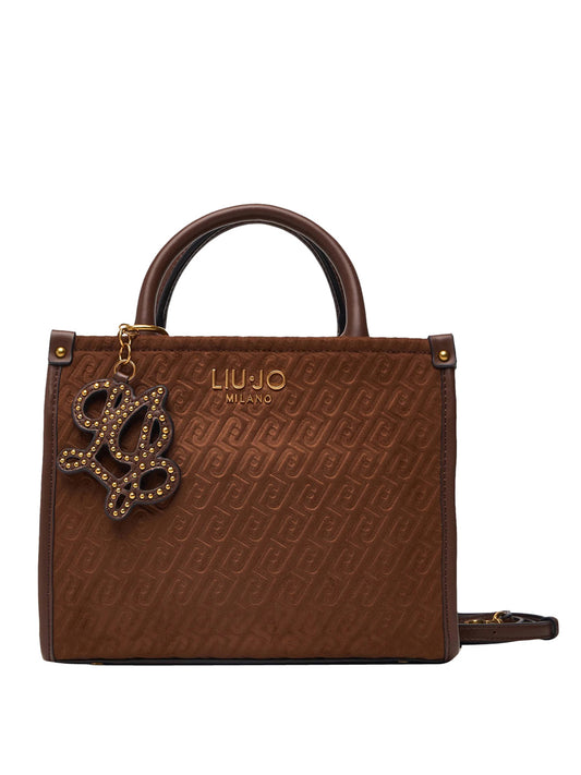 Liu Jo Borsa A Mano Ridhi S Tote Con Stampa Monogram Liu Jo - Tabacco Tabacco