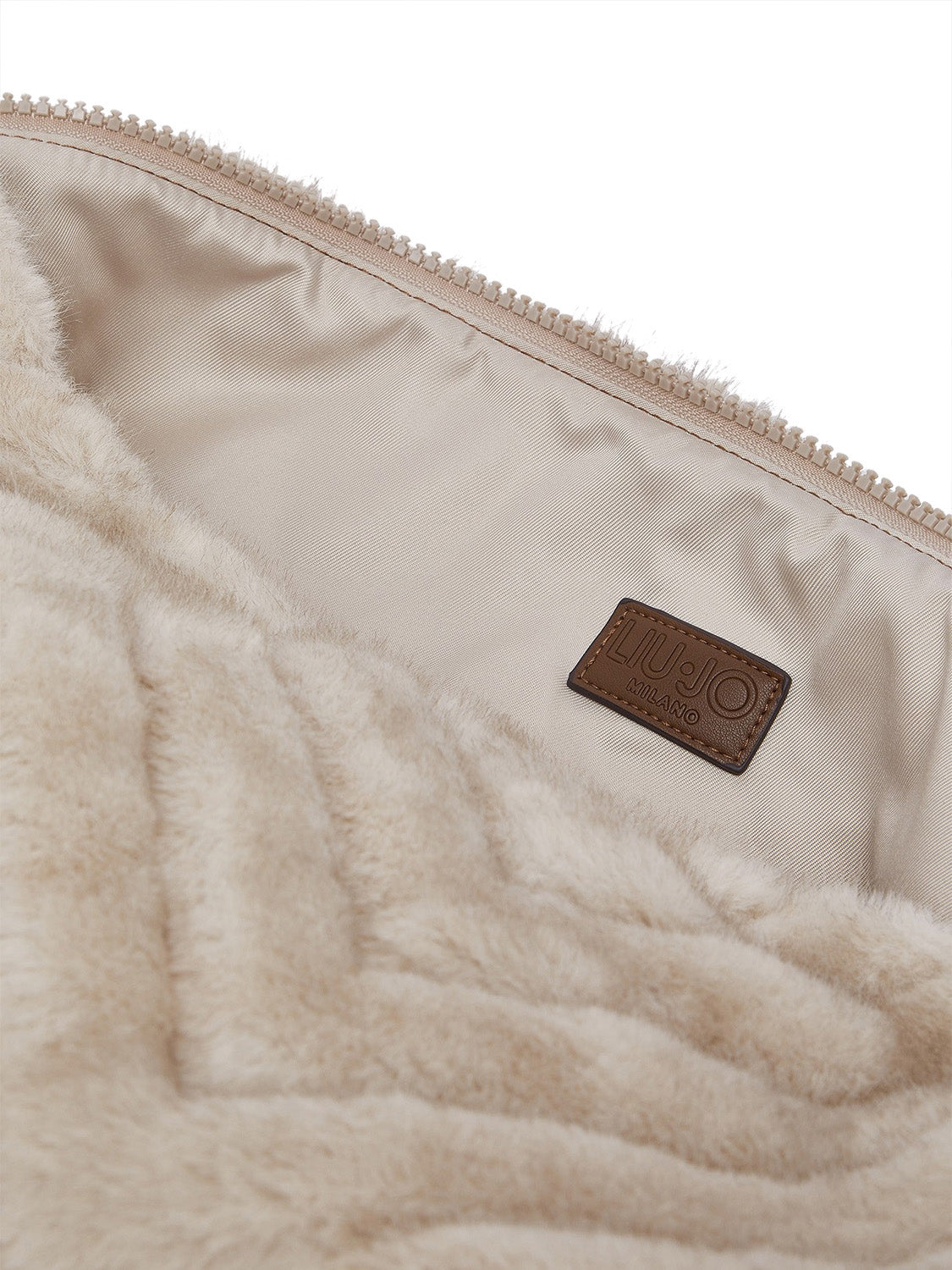 LIUJO ACCESSORI1 Borsa Grande In Pelliccia Sintetica Liu Jo - Crema CREAM