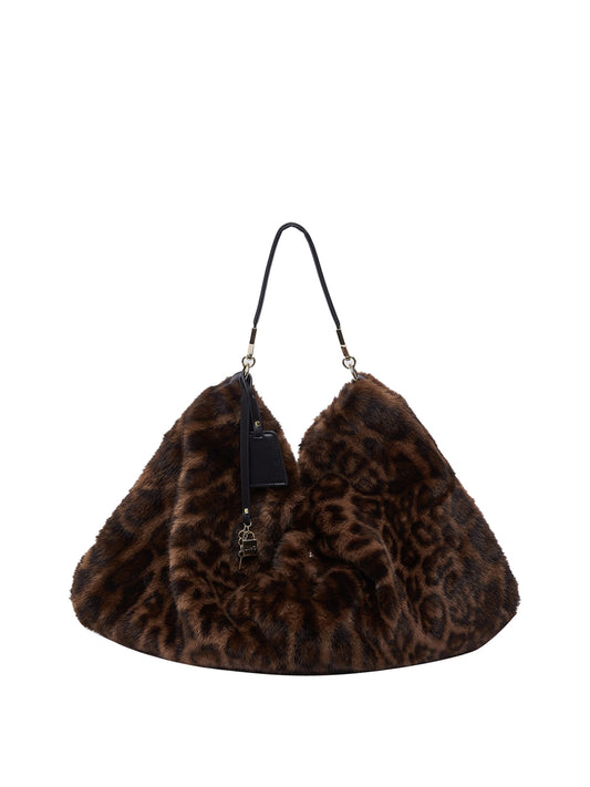 LIUJO ACCESSORI1 Borsa Grande In Pelliccia Sintetica Liu Jo - Maculato Macul.Naturale