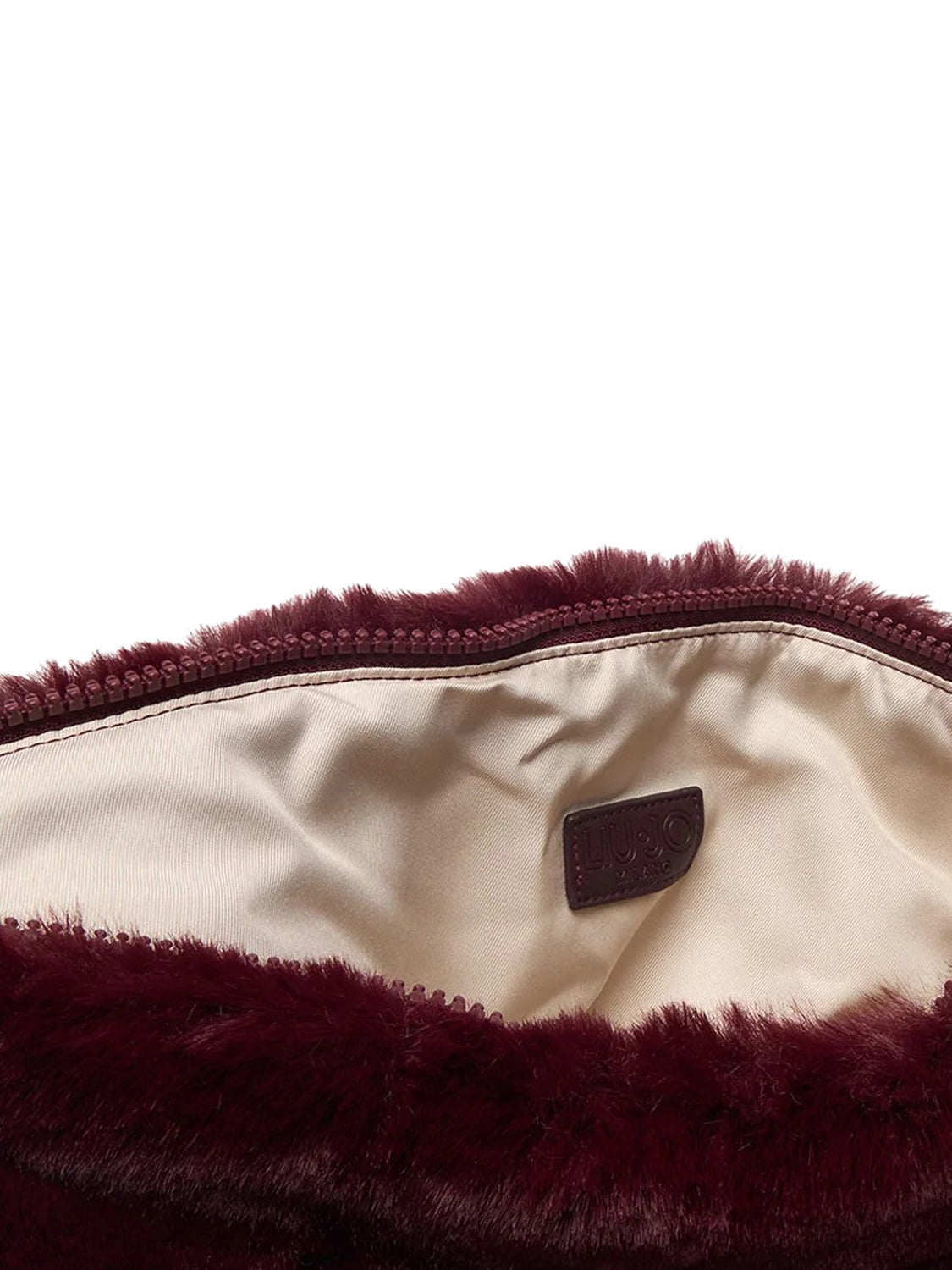 LIUJO ACCESSORI1 Borsa Grande In Pelliccia Sintetica Liu Jo - Red Aubergine Red Aubergine