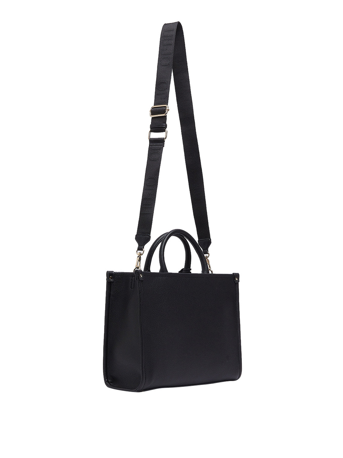 LIUJO ACCESSORI1 Liu Jo Borsa A Mano Media Logo Frontale Nero BLACK