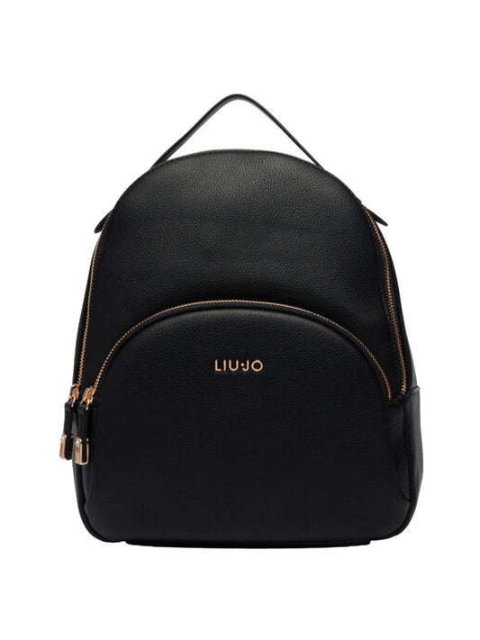 LIUJO ACCESSORI1 Liu Jo Zaino Logo Frontale Nero BLACK