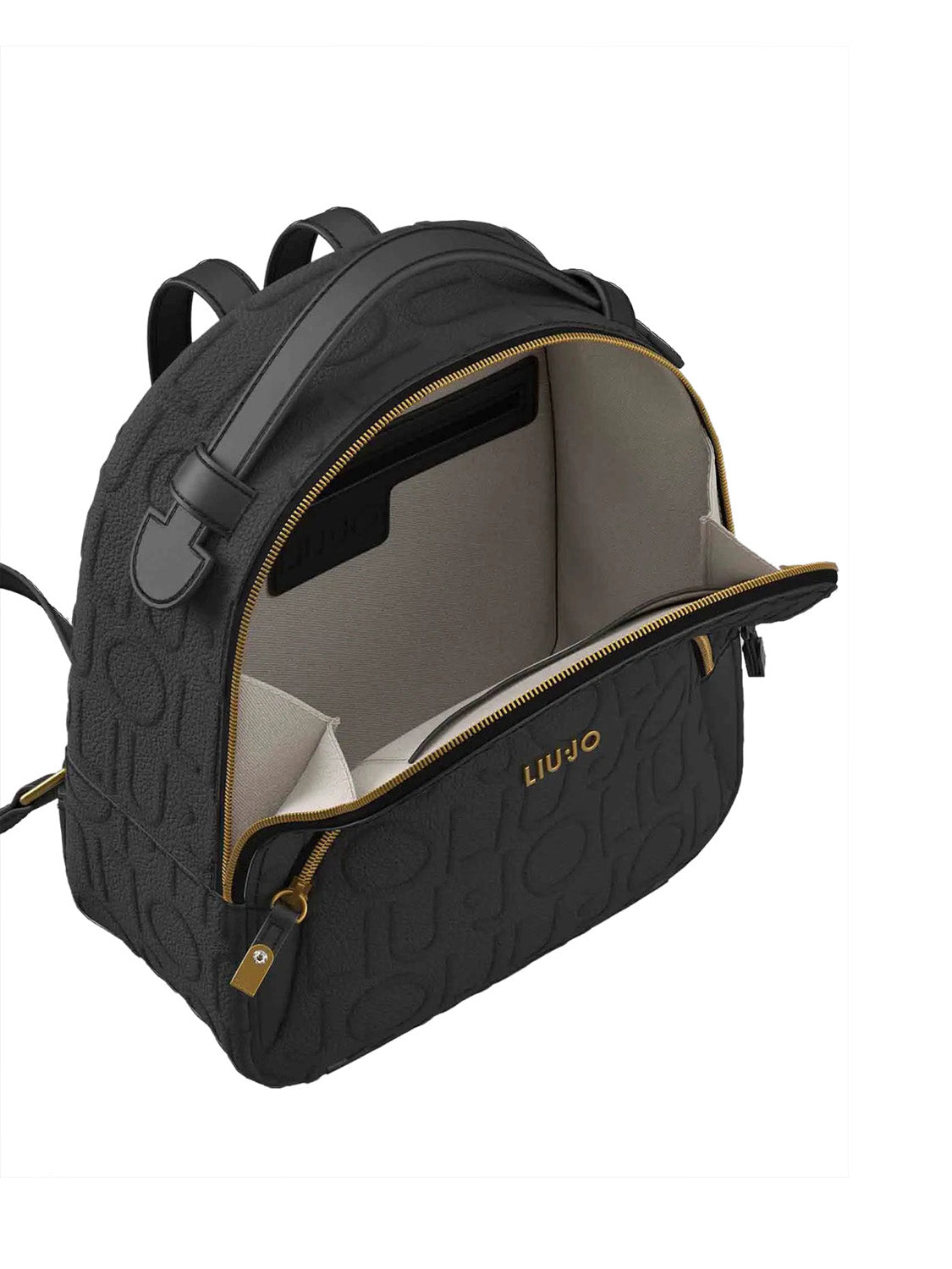 LIUJO ACCESSORI1 Liu Jo Zaino Logo Frontale Nero BLACK