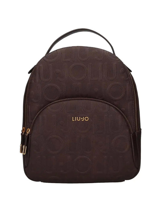 LIUJO ACCESSORI1 Zaino Liu Jo Logo Frontale Brown Deep Brown