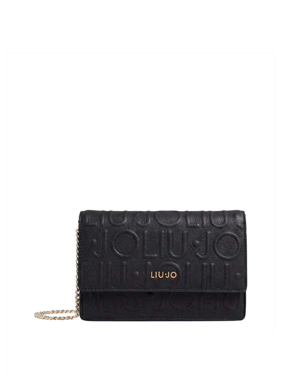 LIUJO ACCESSORI1 Liu Jo Borsa A Tracolla Logo Frontale Nero BLACK