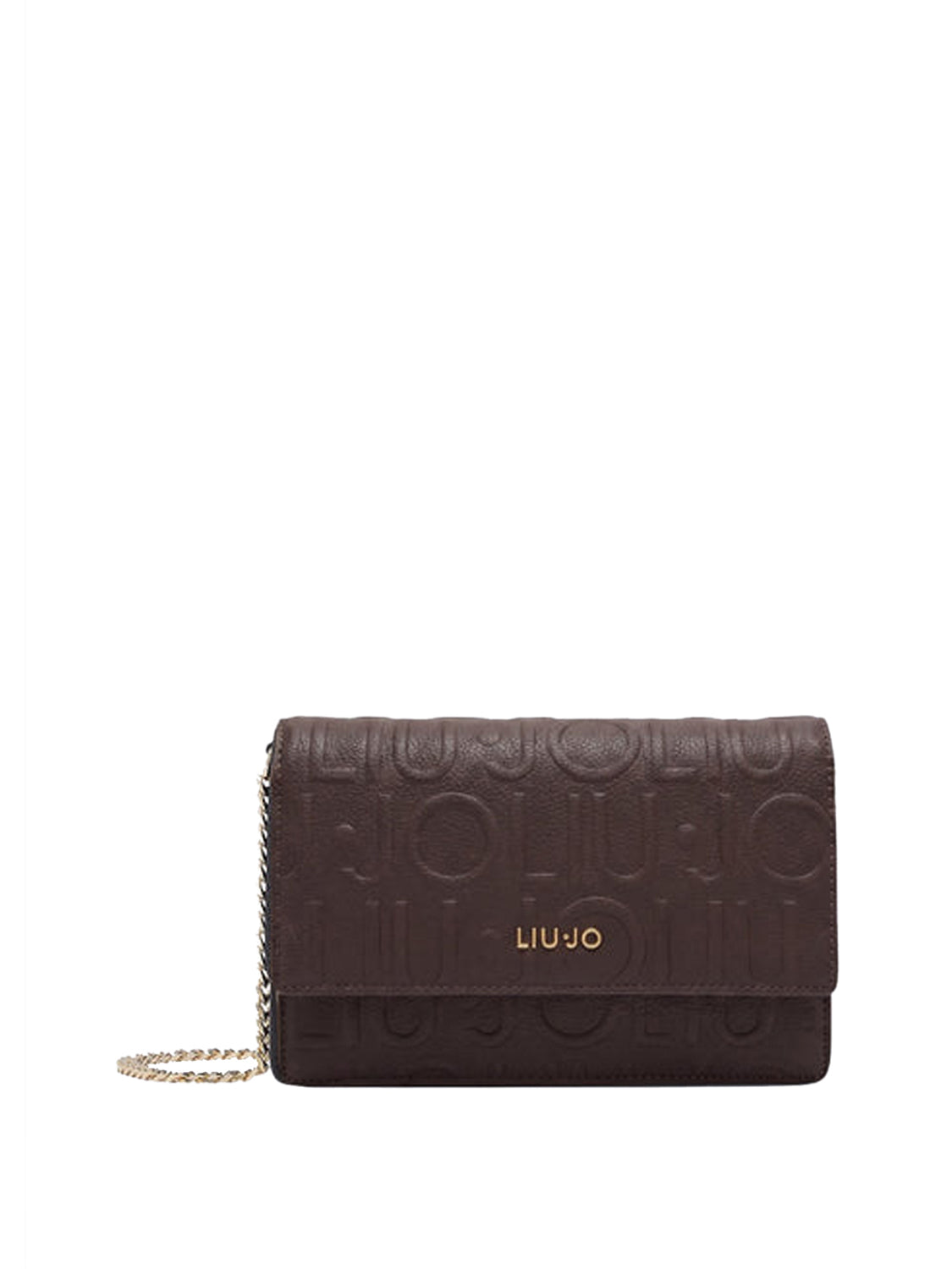 LIUJO ACCESSORI1 Liu Jo Borsa A Tracolla Logo Frontale Marrone Deep Brown
