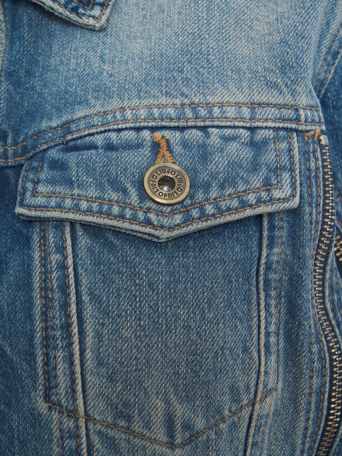 LIUJO CAPSULE ELODIE Giacchetto Liu Jo Vint Zip Denim Den.Blue Vint.Zip Wa