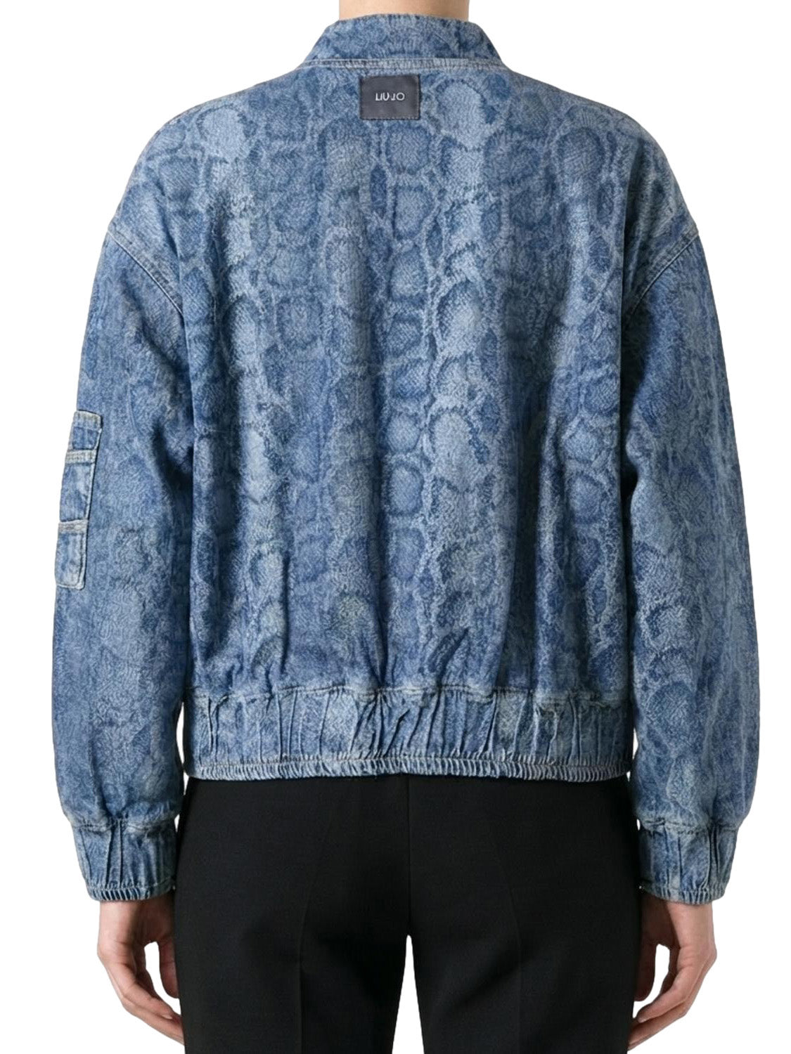 LIUJO CAPSULE ELODIE Liu Jo Giubbotto Animal Denim Den.Blue Summ.Animal