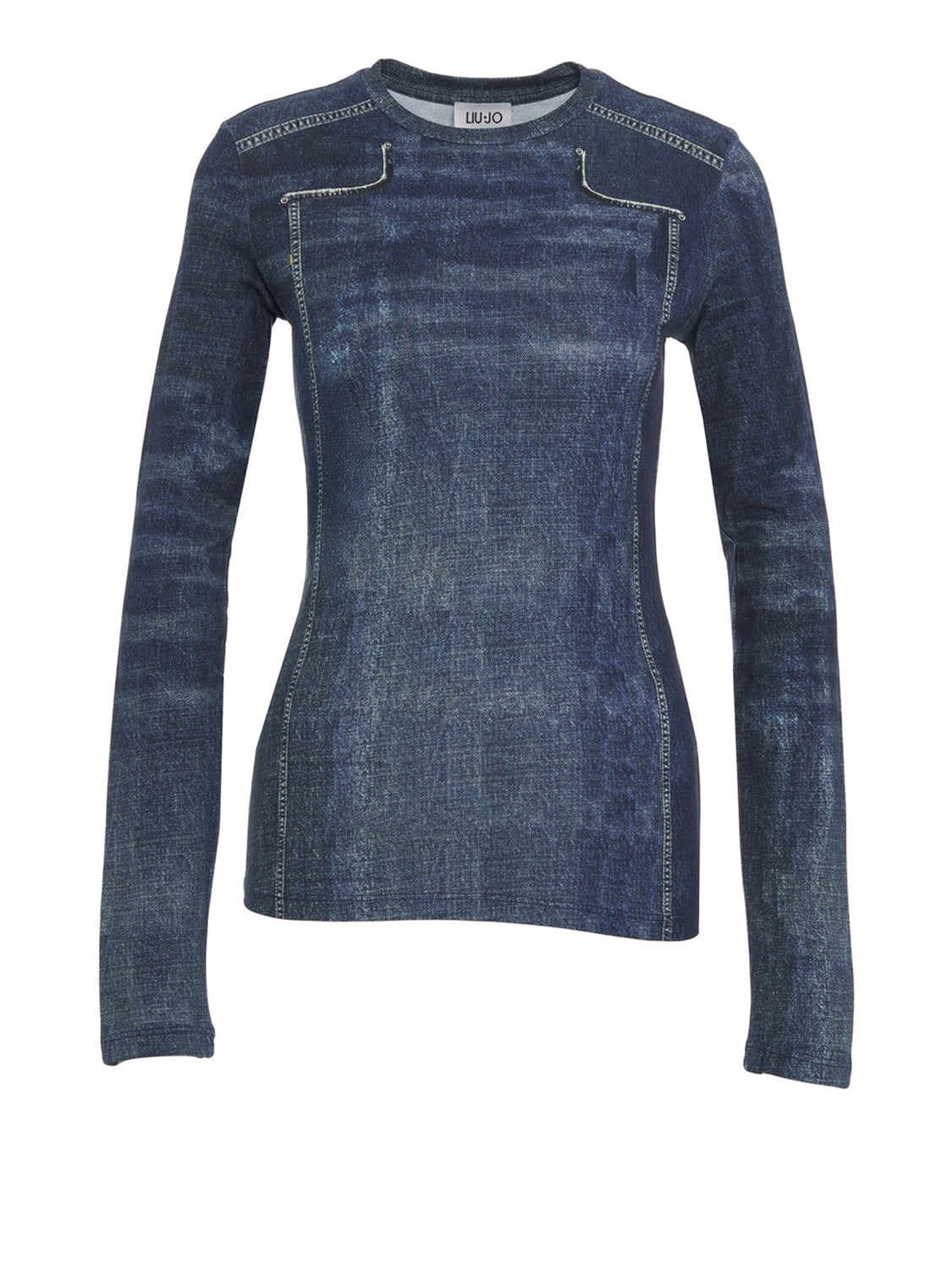 LIUJO CAPSULE ELODIE Liu Jo T-Shirt Effetto Denim Special denim