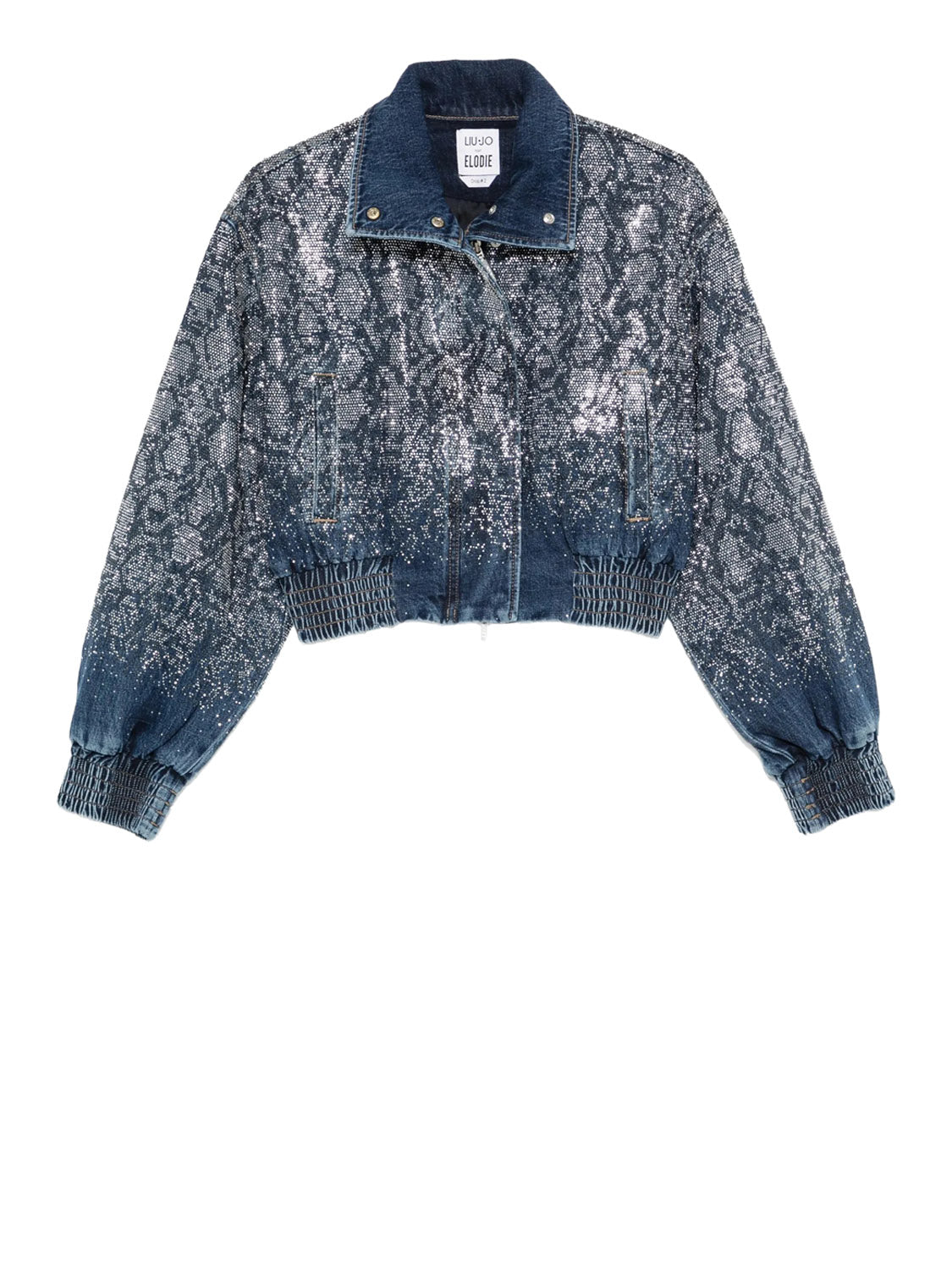 LIUJO CAPSULE ELODIE Liu Jo Giubbotto Con Strass Denim Den.Blue Summ.Strass