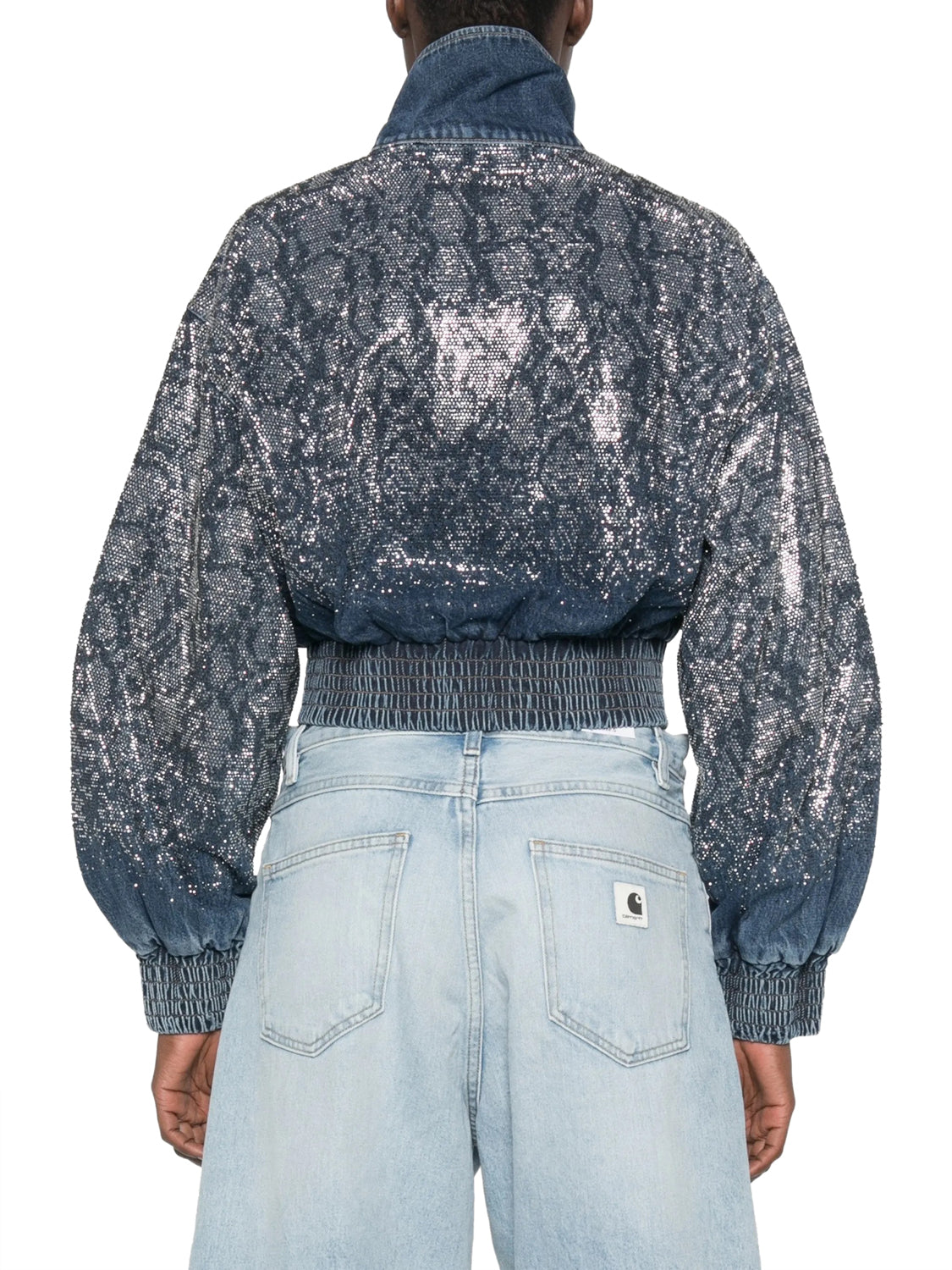 LIUJO CAPSULE ELODIE Liu Jo Giubbotto Con Strass Denim Den.Blue Summ.Strass