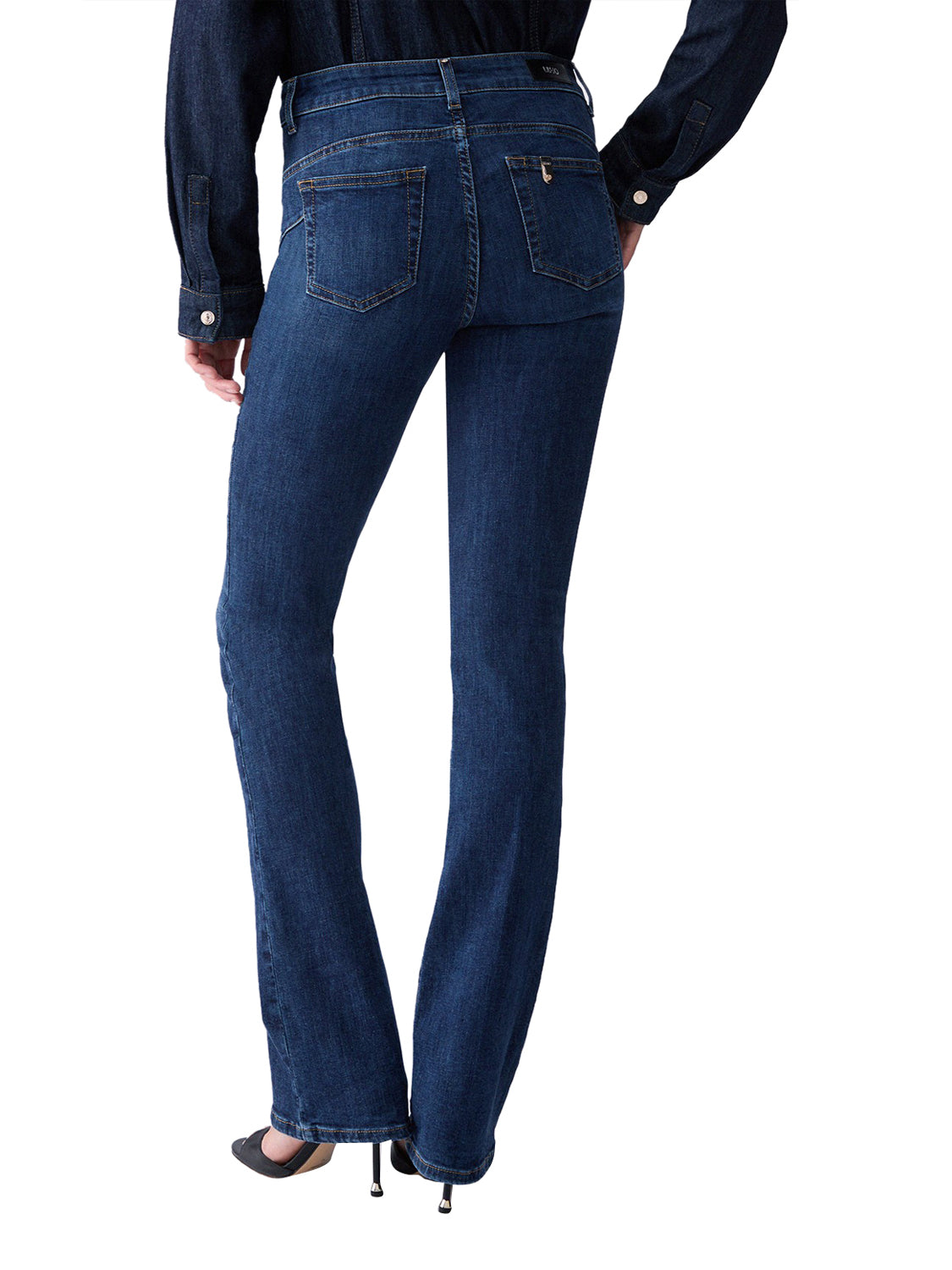 LIUJO DENIM Jeans Bootcut Con Bottoni Gioiello Liu Jo - Denim Den.Blue Jolie Wash